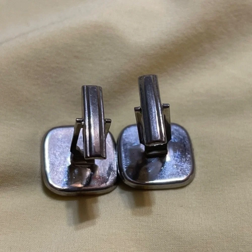 Unique‎ 70's Mens Cufflinks Butterfly Wing Silhouette Trees Night Sky Scene